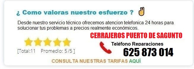 TARIFAS-PRECIO-CERRAJEROS-puerto de sagunto